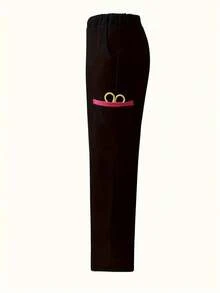 Women's Two-Tone Pocket Short Sleeve Scrub Set - Black - View 3