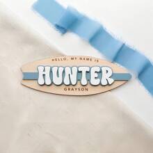 1 件定制波西米亚风木质和亚克力个性化名字标牌，3D 分层手工藤条墙面装饰，适用于托儿所或儿童卧室 - 婴儿洗礼、新生儿、女孩或男孩生日礼物 - 多色 - 查看 11