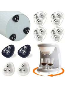 8&4-Pcs Three Colors Available, Premium Heavy Duty Swivel Wheels - Smooth 360° Rotation, Ultra-Stick Self Adhesive Caster Set For Effortless Movement On Storage Boxes, Furniture, Trash Cans, And Coffee Tables