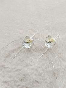 1 Pair Elegant Bohemian Style Poppy Flower Earrings, Suitable For Women Everyday, Party, Travel Wear Jewelry Gift