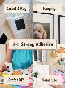 2 卷 - 防滑沙发垫胶带，5/10 厘米宽带强力胶带，适用于织物、户外露台垫，可用于地毯垫防滑固定，双面防滑沙发垫固定条，非常适合地毯和墙壁，沙发垫支撑