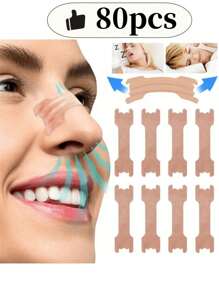 لصقات الأنف لمنع الشخير ، مساعد النوم بدون رائحة أو بطاريات ، مساعد النوم المنزلي ومدلك الأنف 5-100 قطعة