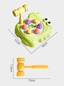 2 PIEZAS Juguete de Cocodrilo Golpea el Topo, Duradero y Sin Electricidad, Percepción de Color para Bebés y Desarrollo Cerebral, Juguete para Niños y Niñas, Juguete Educativo y de Entrenamiento Cognitivo para Niños Pequeños e Infantes