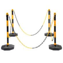 YUNRUX 6-Pack Traffic Cone Adjustable Demarcation Post Parking Pole With Chains