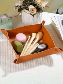 1 st. Aangepaste tekst PU lederen sieraden opberglade, snoephouder, cosmetische organizer, desktop decoratiedoos, afstandsbediening, sleutelhanger, veilig voor mensen, geurloos, geschikt voor hem, haar, vriend, vriendin, moeder, vader, familie, vrienden, woonkamer, slaapkamer, theesalon, huis, eetkamer, kantoor, school