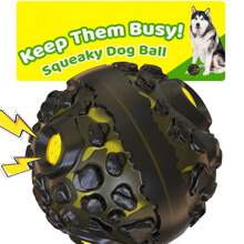 Dog Ball For Aggressive Chewers - Interactive Dog Toy Balls Fun Squeaky Sound To Keep Them Busy, For Small Medium Large Breeds, Rubber Pet Chew Toys, As Seen On TV