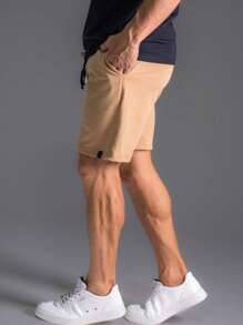 Men's Bermuda Shorts With Ties And Elastic, Gym/Casual Shorts. - Lạc đà - Xem 2