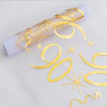 Camino de mesa para cumpleaños de 18 años, aproximadamente 10 m de largo, con texto "Feliz 18" en dorado, adecuado para decoración de mesa de fiesta de cumpleaños de 18 años para chicos, chicas y hombres.