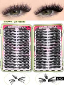 GROINNEYA 3/28Rows Individual Eyelashes Book Large Capacity 9-16mm Mixed Length Cluster Eyelashes For Beginner DIY At Home Eyelashes Extensions Set
