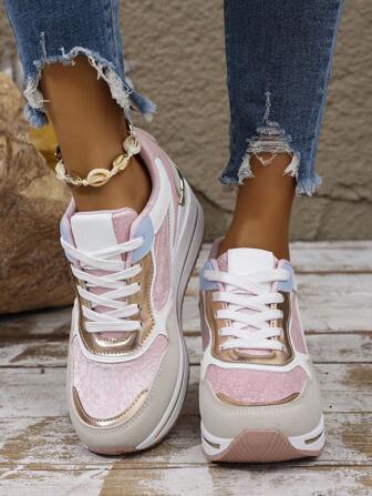 Fall/Winter Women's Fashion Casual Platform Thick Soled Sneakers