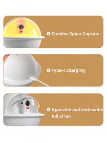 Nieuwe creatieve kleurrijke ruimtecapsule luchtbevochtiger ruimtebal cartoon astronaut USB thuis desktop schattige spray aromatherapie machine is geschikt voor binnen, auto, buiten en andere scènes,