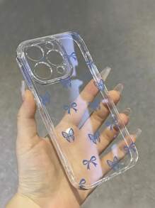 1pc Custom Personalized Butterfly Themed TPU Phone Case With Name, Suitable For IPhone11/12/13/14/15/16/16Pro/16Plus/16ProMax, S24FE/S24Ultra/S25/S25Ultra/S25Plus And Other Models