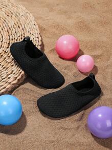 Kinder/Mädchen Frühling & Sommer schnelltrocknende Wasserschuhe, atmungsaktiv weicher Slip-On Innen- und Außenschuhe, geeignet für Gym, Strand, Yoga, Kleinkind rutschfeste Sohle - Schwarz - Übersicht 8