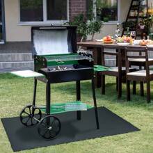 Tapis de barbecue d'extérieur - résistant au feu, tapis de grill anti-taches et anti-huile - tapis au sol pour protéger le bois et la pelouse - tapis d'isolation haute température multi-usage pour foyer