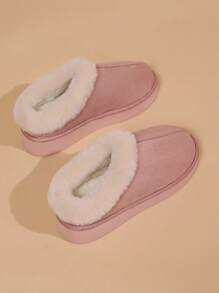 Women Plush Warm Slippers, Comfortable Winter Snow Shoes