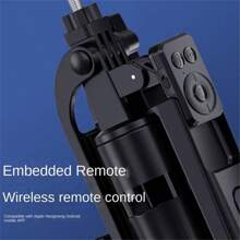 70-Inch Wireless Selfie Stick With Remote Control, Portable Foldable Tripod Stand For Smartphone Vlog Shooting And Recording, Selfie Accessory For Summer Vacation, Travel, Outdoor Activities, Live Streaming - Black - View 10