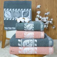 Giant Thick Embroidered Terry Bath Set 100% Cotton 4 Pieces - Factory Direct - Màu Xám nhạt - Xem 7