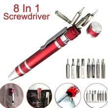 8-In-1 Aluminum Alloy Screwdriver Pen - Interchangeable Bits, Convenient For Repair And Disassembly - Multicolor - View 1