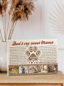 Personalized Pet Memorial Photo Acrylic Plaque, I Never Left You Dog Cat Acrylic Plaque, Pet Sympathy Gifts, Gifts To Remember A Pet Birthday Graduation