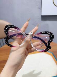 1 件女士时尚塑料无度数透明镜片眼镜，适合日常佩戴和服装装饰 - 無色 - 查看 6