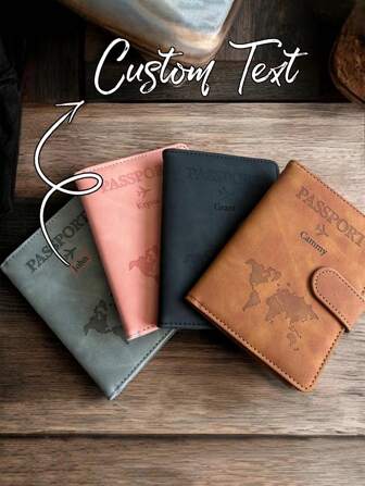 Customized PU Leather Magnetic Snap Passport Holder, Personalized Name Laser Engraved Passport Case, Travel Gift, Family Travel Passport Wallet,Foldable,Functional,Practical,Portable,Versatile,Multifunction,Lightweight,Colorful,Vintage,Adorable,Cute,Contracted,Minimalist,Custom,Personalized,Unique,Customized,Girlfriend,Boyfriend,Family,Friends,Beach Bag,School Supplies,Back To School,For Office,For School,For Classroom,For Teacher Gifts,For University,For Colleague,For Dorm Rooms,For Teacher,For Boys And Girls,For Teenagers,Junior High School Students,Middle School Students,High School Senior High School Students,College Students,University Students,Freshman,Sophomore,Underclassmen,Unique Finds, Winter Fashion