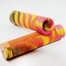 1pair Bicycle Mixed Color Handlebar Covers Non-Slip Shock Absorbing Mountain Bike Handlebar Covers