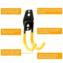 4 Packs Heavy Duty Garage Hooks, Steel Utility Wall Storage Hooks, Wall Mount Hanger Organizer For Ladders, Bikes, Tools,