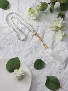 1 pieza Pulsera de cuentas de oración de acrílico de 6 mm, 99 piezas, hecha a mano, de estilo minimalista y de moda (múltiples colores), marca Tasbin