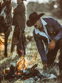 Women's Western Cowboy Hat With Belt Decor, Suitable For Daily Wear, Outdoor Beach Vacation, Wedding Hat - Multicolor - View 6