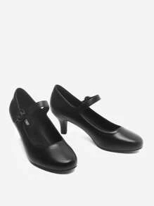 Women's Close Toe Dress Pumps Shoes - Black - View 7