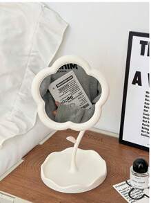 Flower Pattern Makeup Mirror, Cute Tabletop Vanity Mirror For Girls, Portable Makeup Mirror For Dorm, Students,Makeup,Cheap,Room Decor,Vanity,Travel,Bedroom,Makeup Accessories,Mirror,Vanity Mirror