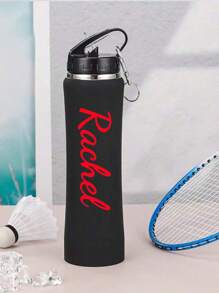 1 Personalized Water Bottle, Customizable Name Bottle, Stainless Steel, Insulated Water Bottle, Sports Water Bottle, For Daily Use, Very Suitable For Family, Colleagues, Girlfriends, Brothers, 600ml Capacity, Easy To Clean With Pipette, Exquisite, High Quality Custom, Personalized, Unique Ideal Gift For Her, Boyfriend, Girlfriend, Dad, Mom, Family, Friends, Son, Daughter, Students, Workers, Children School, Home, Office,Brunch-Ready