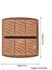 2 Pieces Large 6-Cavity Striped Chocolate Silicone Mold, DIY Filling Baking Tools - Chocolate Brown - View 2