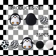25/30pcs 2D, 3D Animal Silicone Beads Set, Suitable For DIY Jewelry Making - Focal Beads For Pens, Necklaces And Keychains - Craft Gift Bead Set For Jewelry Making - Animal Silicone Bead Set - View 3