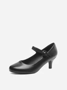 Women's Close Toe Dress Pumps Shoes - Black - View 5