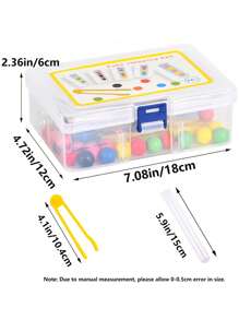 1 Box Kids Bead Pinching & Ball Pick Up Sensory Toy, Fine Motor Skill, Logic&Concentration Training Developmental Toy
