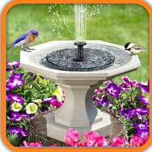 Bird Bath Fountain Pump Kit, Outdoor Solar Powered Water Pump Kit With 6 Nozzles, Fountain Solar Panel For Bird Bather, Garden Pond, Backyard Swimming Pool, Solar Pump For Outdoor Aquarium, SOLAR GARDEN FOUNTAIN FLOATING WATER PUMP WATER MESH FOR POND