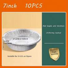10/20 pièces Doublures rondes en feuille d'aluminium pour friteuse à air