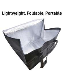 Sacs d'épicerie isothermes de grande capacité, sac fourre-tout réutilisable, sac isotherme doux, sac pour plats à emporter chauds et froids ou livraison de repas, léger, avec fermeture éclair robuste, pliable, debout. Sac de déjeuner pour femmes, boîte à lunch pour femmes et dames, fournitures scolaires et accessoires