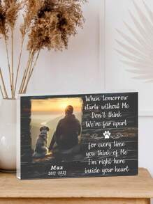 Personalized Pet Memorial Photo Acrylic Plaque, I Never Left You Dog Cat Acrylic Plaque, Pet Sympathy Gifts, Gifts To Remember A Pet Birthday Graduation