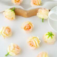 5PCS/10PCS Artificial Silk Rose Head, Rosebud Rose Flowers Bouquets Room Decor Fall Decor Bouquets Fake Plants For Centerpieces For Spring Autumn Decorations Wedding Vase For Home Dining Room Bedroom Decorations, Festival Birthday Party Accessories, Outdoor Garden Decorations Gifts Graduation