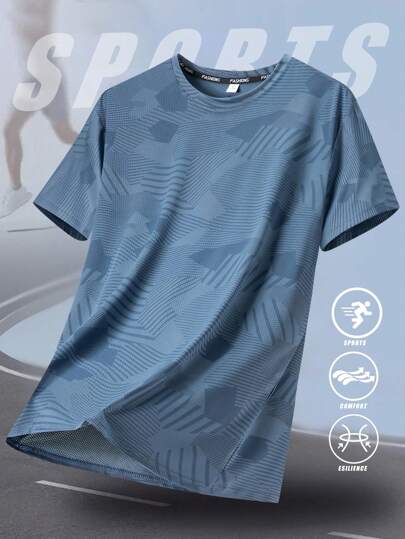 Camisetas esportivas e ao ar livre, roupas masculinas para atividades ao ar livre, primavera e verão, tops ativos, manga curta, diário e casual, corrida e treino, confortável, solto, tênis e golfe, hóquei, hipismo