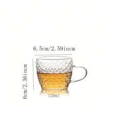 Juego de 12/6/4/2 tazas de té de vidrio resistente al calor con asa, aptas para agua, té, bebidas, leche, espresso, etc. [Nota: Sin soporte para tazas]