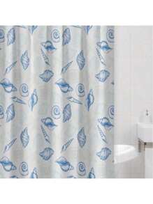 1PC 180*200cm 100% PEVA Rèm tắm chống thấm nước và chống nấm mốc Bộ rèm phòng tắm dày Rèm ngăn phòng tắm không đục lỗ Rèm cửa Rèm treo cửa sổ với nhiều mẫu mã và kiểu dáng để lựa chọn Trang trí phòng tắm gia đình Phụ kiện phòng tắm mùa hè - Mẫu vỏ ốc - Xem 2