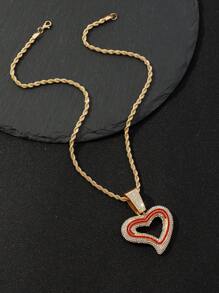 1pc Shiny Hip Hop Style Pendant Necklace, Suitable For Men's Daily Street Wear And Gift - Multicolor - View 4