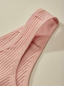 6pcs Women's Low Rise Cotton Thong With Letter Elastic Waistband Soft Comfortable Basic Fashion Panties Black Panties Red Panties Ladies Lingerie Summer Vacation - Multicolor - View 6