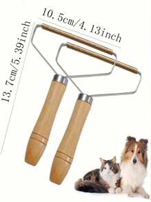 1/2/4 pièces Rasoir à peluches manuel à poignée en bois, brosse à effleurer pour vêtements en laine, pull, tissu, élimine les peluches, les poils d'animaux de compagnie, feuilles de nettoyage