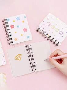 1/4pcs 80 Sheets Cute: Mini A7 Notebooks In Various Styles - Cute And Colorful Designs - Great For Note Taking, Diary Keeping And Gift Giving - Great For Students, Teachers And Creative People, Stationery