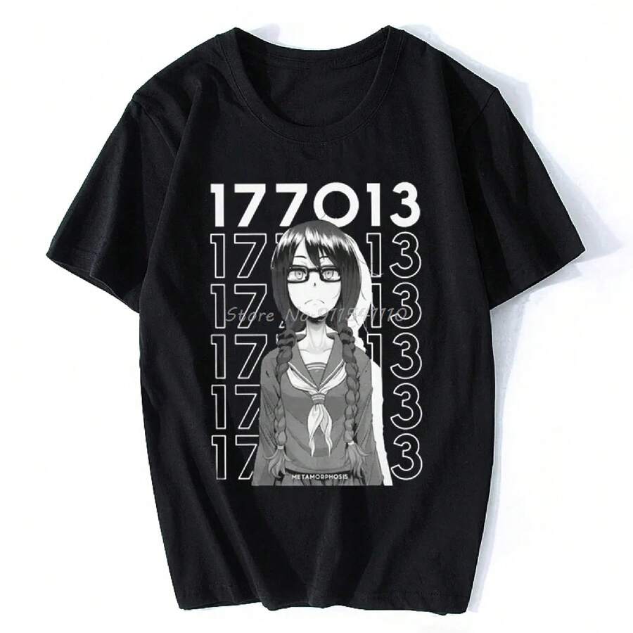 Anime Tshirt Emergence Metamorphosis 177013 Men Cotton T Shirt Hipster Short Sleeve O-Neck Tees Print T-Shirt Harajuku - Black - View 1
