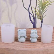 1 件迷你熊、兔子、猫硅胶模具，适用于手工制作 DIY 可爱形状工艺品